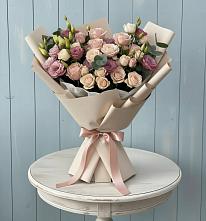 Букет цветов из:  Розы и Лизиантусы в Тимшино