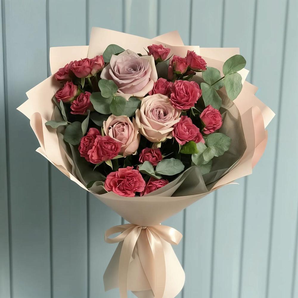 Букет цветов из: Гвоздики и Розы в Тимшино