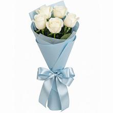 Букет 5 Белых роз Проуд в Тимшино
