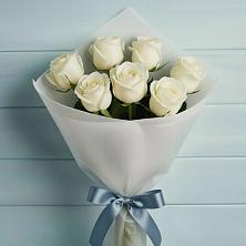 Букет 7 Белых роз Эдлесс Лав в Тимшино