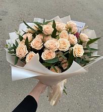 Букет Кремовые розы Латте в Тимшино