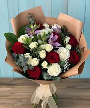 Букет цветов из:  Розы и Альстромерии в Тимшино
