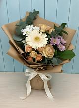 Букет цветов из:  Герберы и Хризантемы в Тимшино