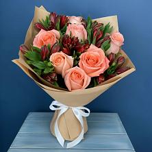 Букет цветов из:  Розы и Альстромерии в Тимшино