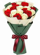 Букет Микс из красных и белых роз #REPLACE_PRED# Тимшино
