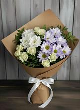 Букет цветов из:  Хризантемы и Розы #REPLACE_PRED# Тимшино