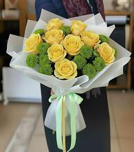 Букет цветов из:  Хризантемы и Розы в Тимшино