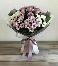 Букет цветов из:  Хризантемы и Розы в Тимшино