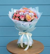 Букет цветов из:  Хризантемы и Розы в Тимшино