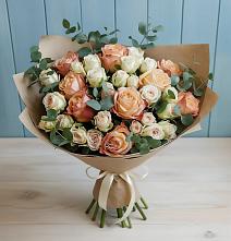 Букет цветов из:  Альстромерии и Розы #REPLACE_PRED# Тимшино